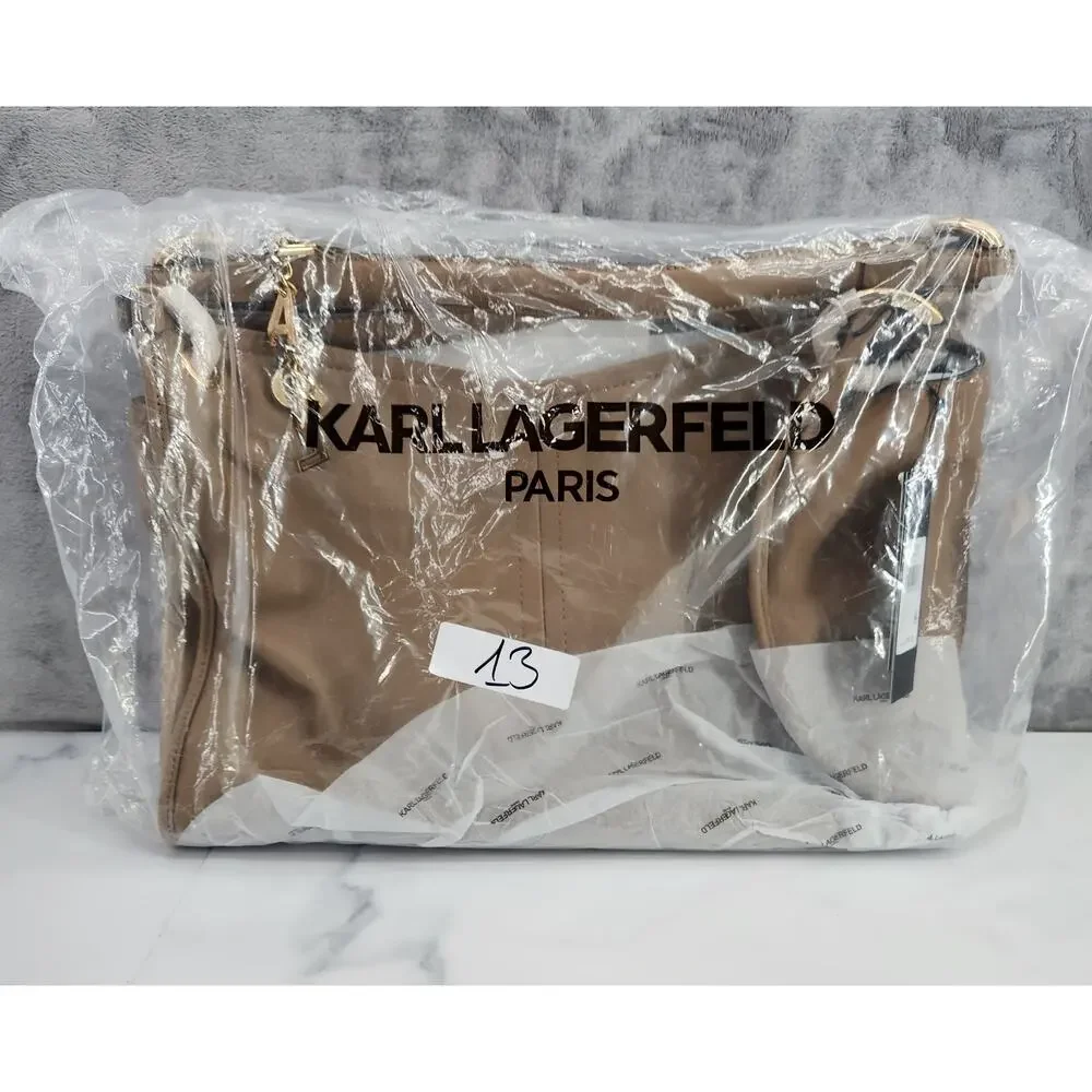 NWT Karl Lagerfeld Paris Luciene Leather Tote Bag + Dust Bag & Karl Charm READ